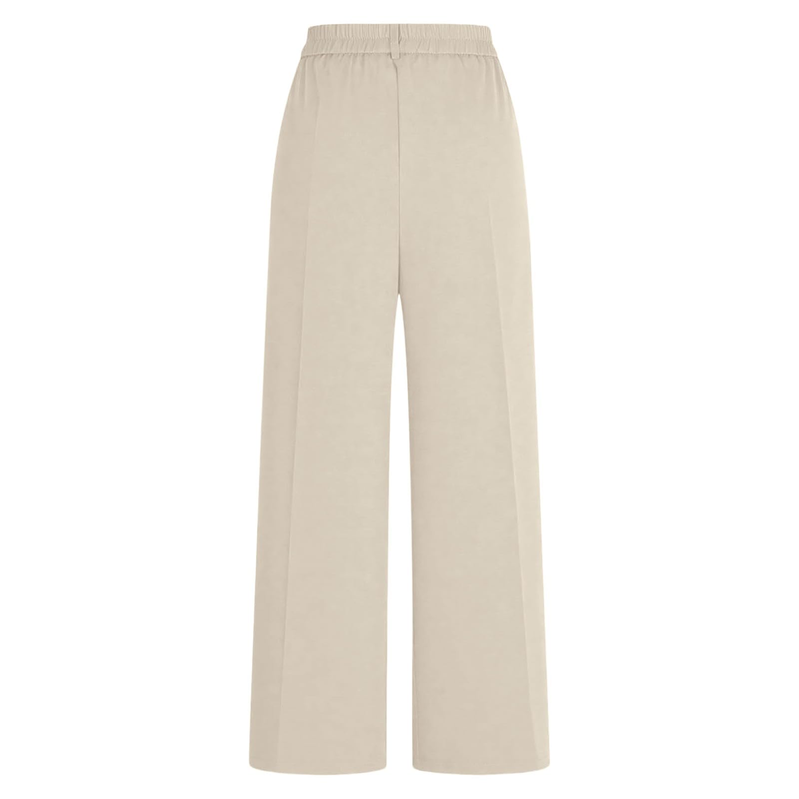Pantaloni Donna Leggeri Eleganti Estivi Comodi Larghi Casual Elastico Vita Alta Solido Sciolto Pantaloni da Completo Spiaggia Leggeri di Bottoni con Tasche Curvy Tinta Unita Pantalone