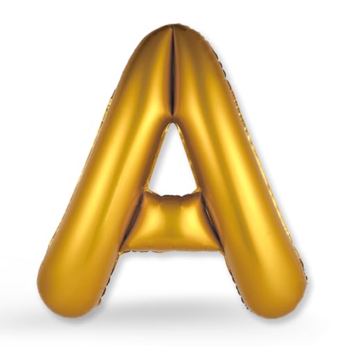 FUNXGO Ballon Lettre A OR - XXL 100cm - Ballon d'anniversaire lettre A en Or - Pour gonflage à l'hélium - Élégance Brillante pour Vos Fêtes