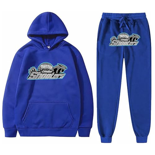 Tuta da uomo, a maniche lunghe, Y2K, con cappuccio e pantaloni da jogging, set completo unisex, A 03, M