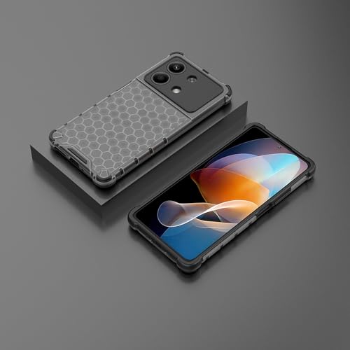 Image of Glasgow Back Case Cover Compatible with [ Poco X6 Neo 5G ] (Stylish Design) - Black