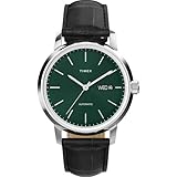Cadran vert Timex Montre Marlin 38 mm pour homme - Bracelet noir - Cadran vert - Boîtier en acier inoxydable