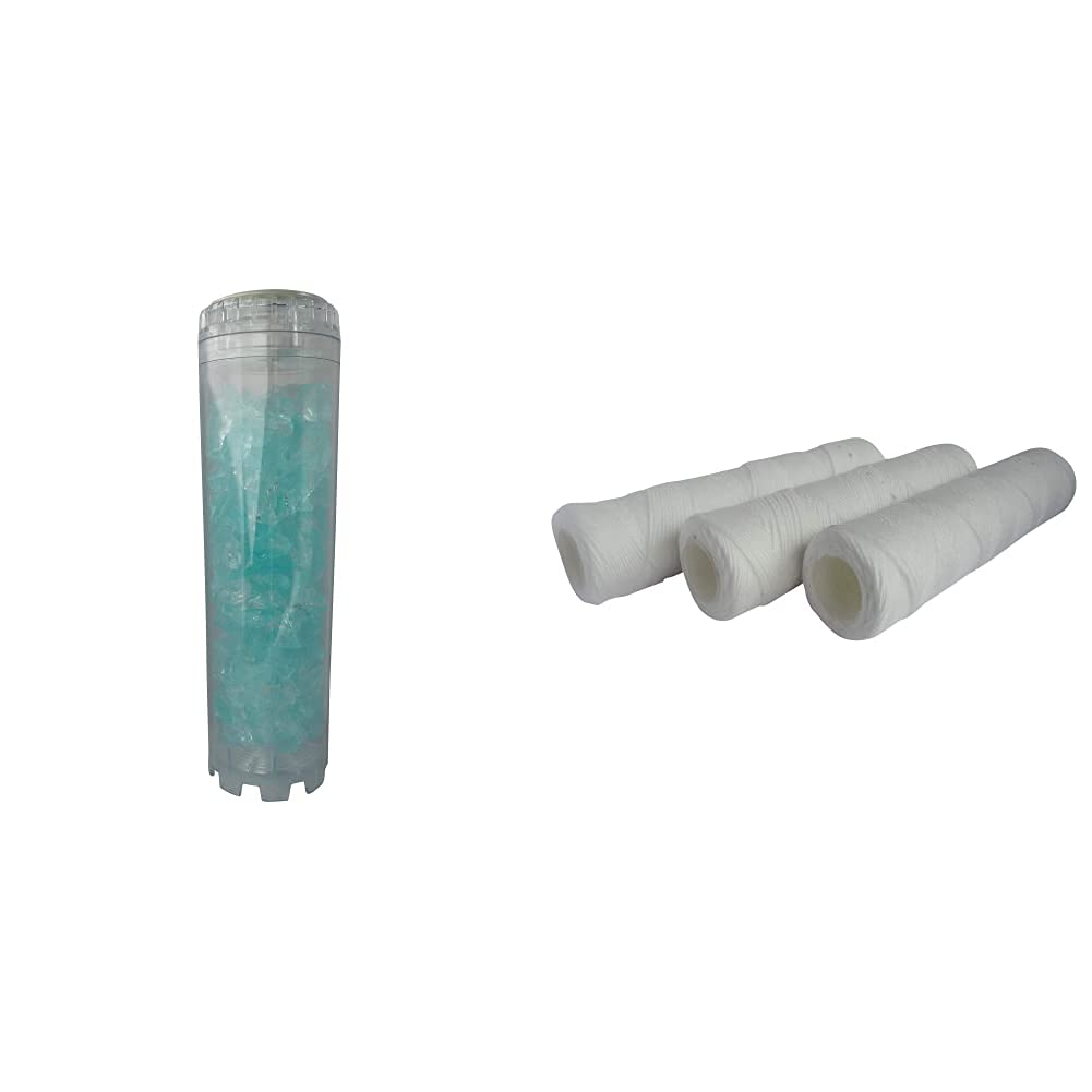 Cartouche antitartre sili 10" et 3 filtres sédiments pour eau sans calcaire