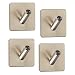 Produktbild 4 x Wandhaken ADRA 1-fach (Einzelhaken) 45 x 45 x 29 mm selbstklebend 3M Edelstahl rostfrei für Küche & Bad Handtuchhaken Kleiderhaken von SO-TECH®