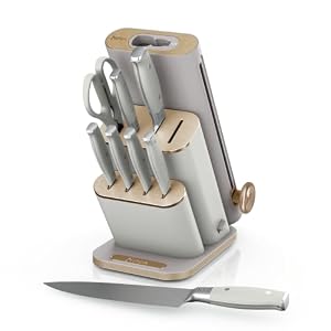 Ninja® NeverDull® 10-Pc Knife Set, Amazon Exclusive Bone & Champagne