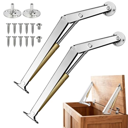 Image of 2Pack 15KG Gas Strut Spring Hinges 150N Soft Close Lid Support Hinges Heavy