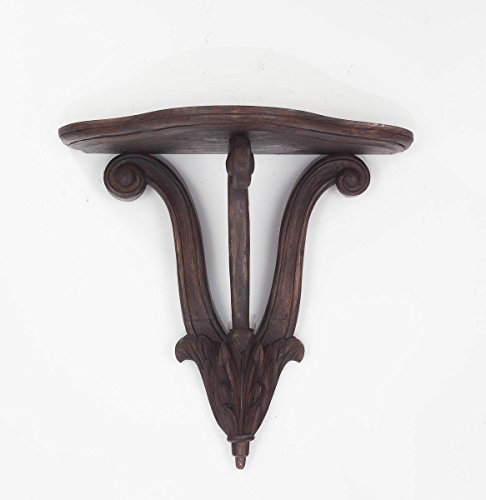 Rococo Ménsula de Madera Semicircle Brown de 50cm