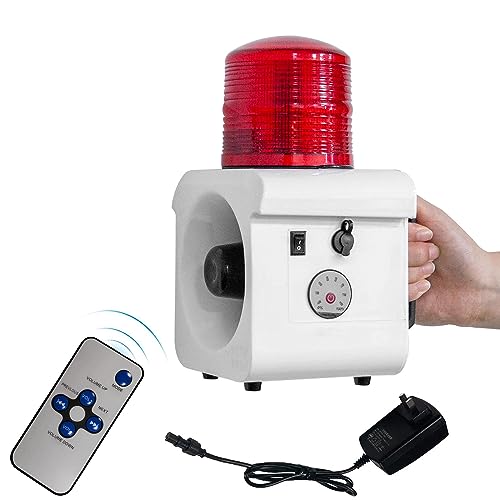 Rechargeable Alarm Siren 120dB Adjust Sound and Tone Portable Siren with Strobe Light for Warehouses, Factory, Mines, School AC100-240V SLA-800B