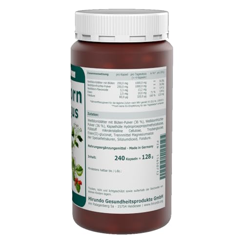 Weißdornpräparate The Nutri Store 500 mg Kapseln 240 Stück