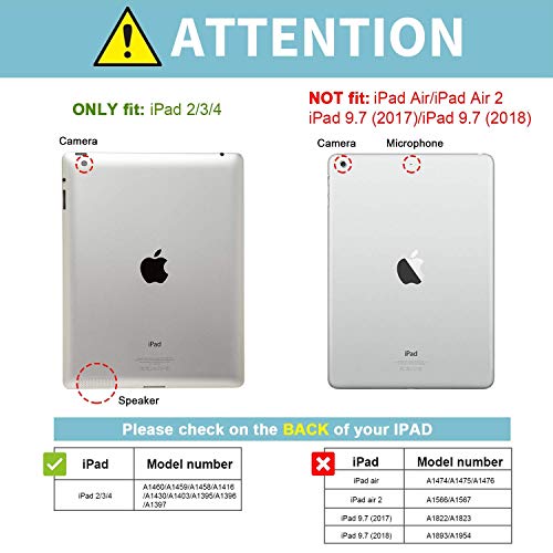 Image of M Cart 360 Degree Rotating PU Leather Flip Case Cover for Apple iPad 2 /iPad 3 /iPad 4 (Model : A1460, A1459, A1458, A1416, A1430, A1403, A1397, A1396, A1395) (Green)