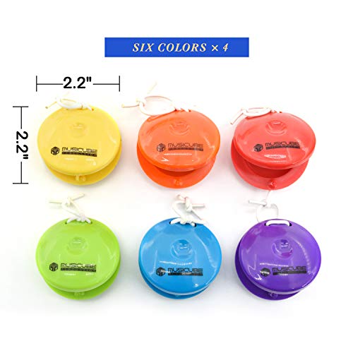 MUSICUBE Castanets for Kids 24 Pcs Plastic Finger Castanets Hand-Held Percussion Musical Instrument Professional Castanet Machine for Music or Rhythm Class Children Musical Toys (6 Colors Included) - Thumbnail 4