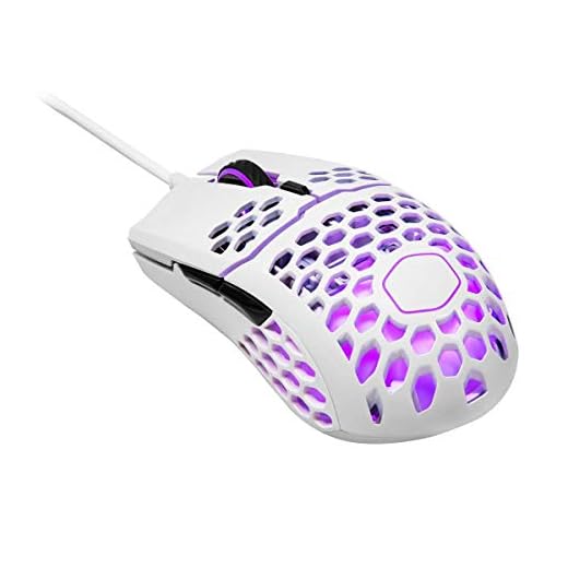 Mouse Gaming Cooler Master MM711 60G, com Estrutura Leve de Colméia - Branco