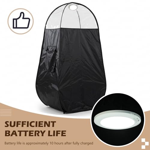 Kittmip 1 Set Spray Tan Tent Light 5000 mAh Rechargeable Portable Camping Lantern with Magnet Nano Adhesive for All Tanning Tent Power Outages, Hiking, Emergency