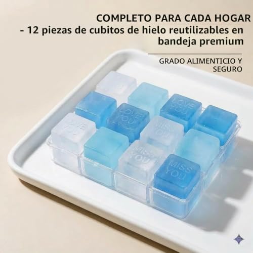Miniatura 6 de Tsuoukl Pack De 12 Cubitos De Hielo Reutilizables - Moldes De Cubos De Hielo De Plástico, Ideales Para Enfriar Bebidas, Alimentos De Picnic Y Cuidado Facial Compresas Frías - Sin Bpa