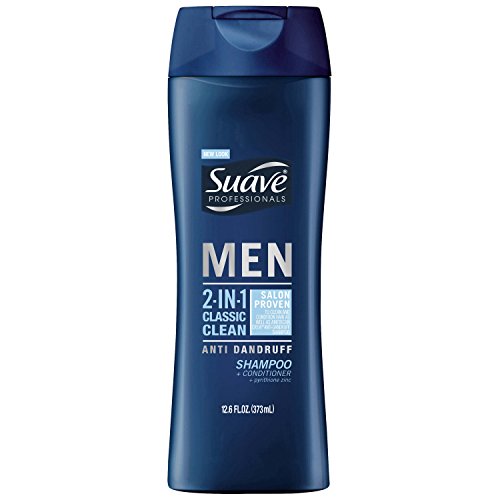 Suave Men 2in1 AntiDandruff Shampoo & Conditioner, Classic Clean, 12.6 Fl Oz (Pack of 1)