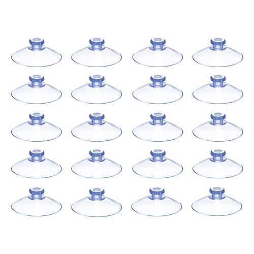 CZ Store®-✮ Marca francesa ✮ Ventosa | 20 unidades. ✮ Garantía de por vida✮ Mini ventosa | Tamaño 20 mm |Ventosa transparente de fuerte agarre para superficie lisa, pequeña ventosa de plástico PVC sin