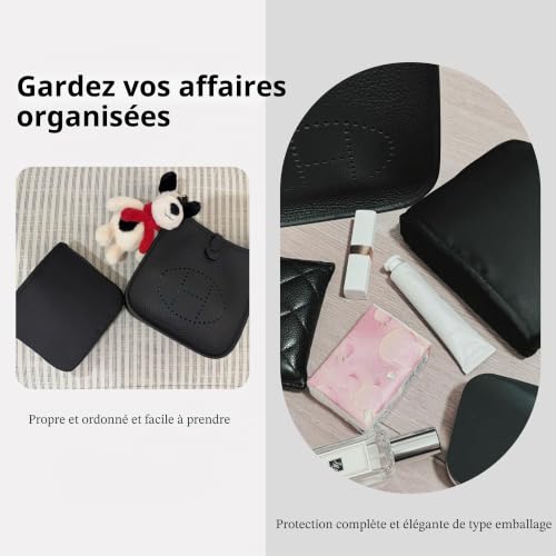 DGAZ Organisateur de Sac en Soie pour Hermès Evelyne (PM, Noir) – vue 5