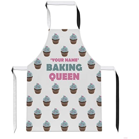Baking Queen Custom Funny Apron, Personalised Aprons for Women, Kitchen Apron Baking Men Womens Bake Kitchen Gifts Mum Girls Nan Nanny Grandma… Cover