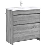 KTHLBRH Mobiletto Bagno Sotto Lavabo Sonoma Grigio 78,5 cm