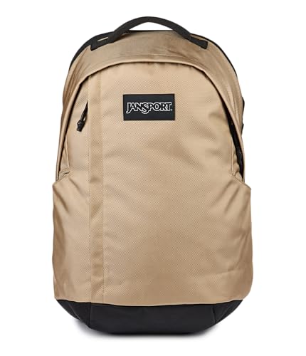 JanSport Station Pack – Large Backpack with Padded Laptop Sleeve, Dual Water Bottle Pockets, and Loft Pocket, Travertine