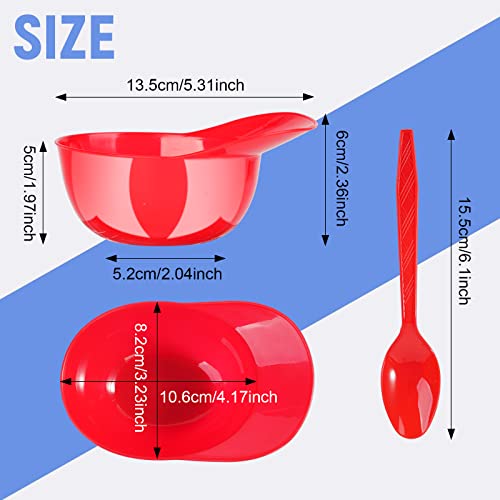 Wsfsljwdw 28 Count Baseball Helmet Ice Cream Bowls 28 Pcs Disposable Taster Spoons, 8 Oz Helmets Plastic Baseball Cups Reusable Mini Dessert Baseball Cap Bowls For Party Supplies (Red+Blue) #TOP1