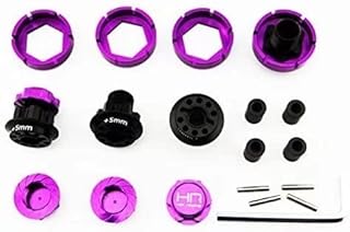 for HPI Savage Flux X XL 21 25 SS 4.617mm Hex Wheel Conversion with 5mm Extensions Right-Hand Threaded M5 Purple