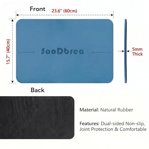 SooDbrea Mini Yoga Mat, Warrior-like Grip,Non-Slip,Alignment System,Head,Knee and Elbow Pad,Meditation Mat,Abdominal wheel pad,Portable by SooDbrea - Image 2