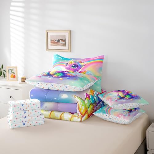 Feelyou Dragon Comforter Set Queen Size for Boys Girls Teens Cute 7 Pieces — view 6