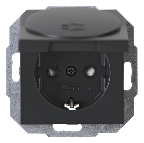 Preisvergleich Produktbild Kopp 940115086 Athenis Schutzkontakt-Steckdose mit Klappdeckel