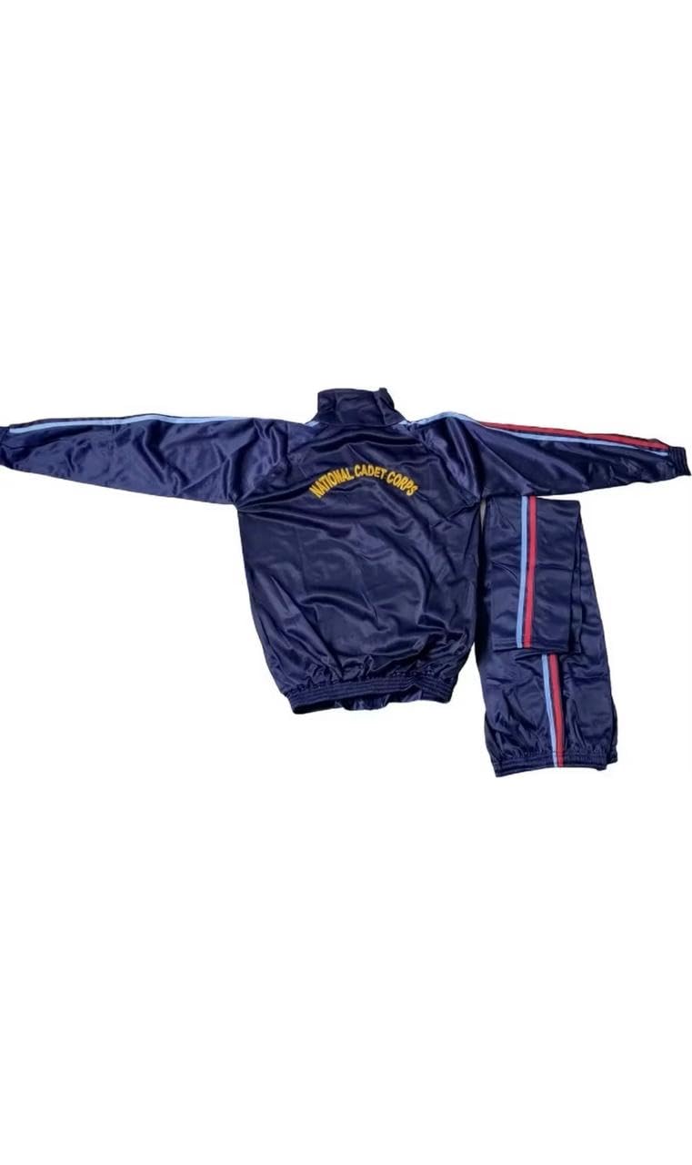 NCC Track Suit for Men and Women, Navy Blue with Red and Blue Stripes, National Cadet Corps Embroidered (IN, Alpha, 2XL, Regular)-image-47