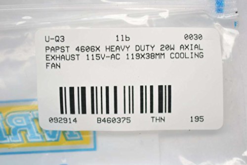 Ebm-Papst Axial Fan, 119Mm X 38Mm, 115Vac, 106Cfm, 51Dba - 4606X #TOP3