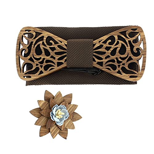 Nœud papillon bois chocolat Tony & Paul Volute pour éviter les nœuds froissés