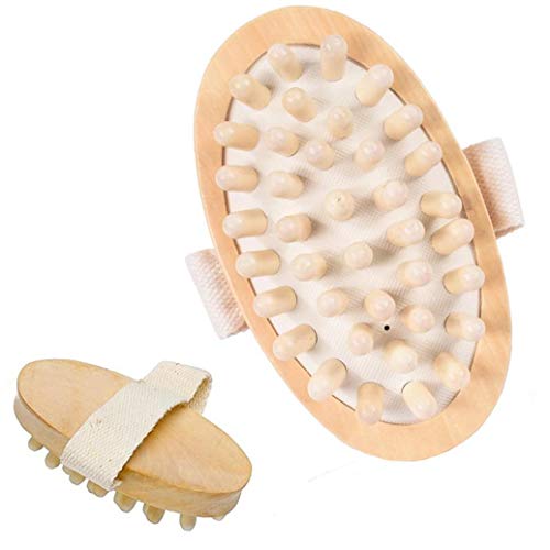 CHEYLIZI-1pc Anti-cellulite De Massage Naturel Du Corps En Bois Brosse Brosse De Massage Du Corps Poignée Gommage Exfoliant Brosse Pour Muscle Relax Circulation Sanguine Soins D'hygiène Personnelle – vue 5