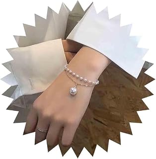 Kalka Traders Layered Pearl Hand Chain Bracelet, Gold Statement Satellite Pendant Harness, Boho Wrist Jewellery for Women Price In India