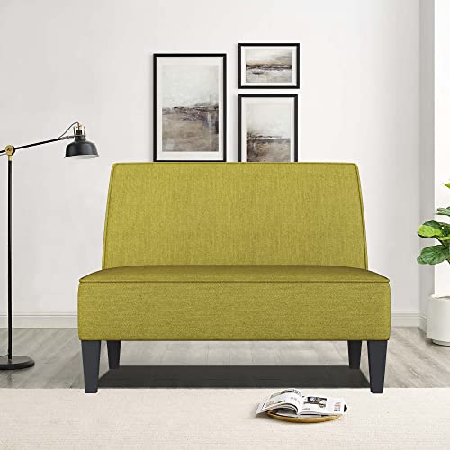 Changjie Furniture Small Loveseat Sofa Couch Upholstered Small Love Seat Mini Sofa Couch For Bedroom Living Room (Green) #TOP2