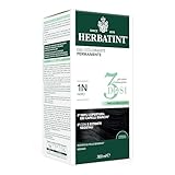 Herbatint Gel colorante permanente 3 dosis, 300 ml – 1N negro, sin amoniaco, para pieles sensibles, 100% cobertura de cabellos blancos, con 8 extractos naturales biológicos