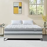 Naruchu Queen Mattress, 12 Inch Queen Size Hybrid Mattresses with Memory Foam and Individual Pocket Spring for Motion Isolation, Pressure Relief, Medium Firm Mattress in a Box, 60 * 80 * 12