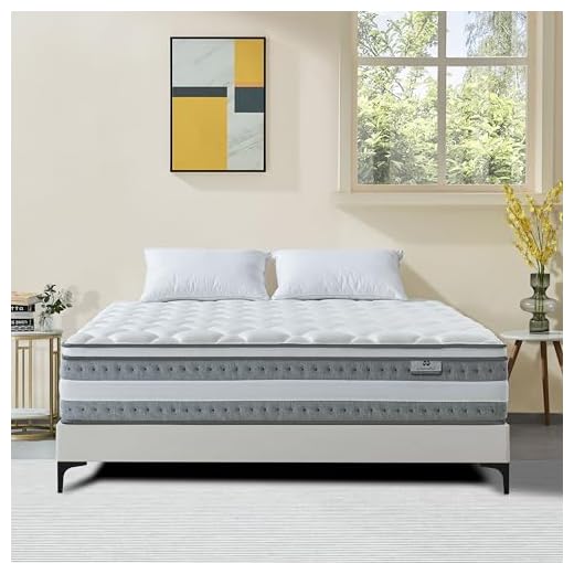 Naruchu King Mattress, 12 Inch King Size Hybrid Mattresses with Memory Foam and Individual Pocket Spring for Motion Isolation, Pressure Relief, Medium Firm Mattress in a Box, 76 * 80 * 12