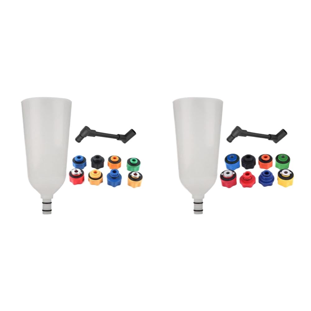 Set di riempimento adattatore per imbuto olio motore per auto da 10 pezzi con tubo di prolunga offset girevole compatibile con furgone per auto
