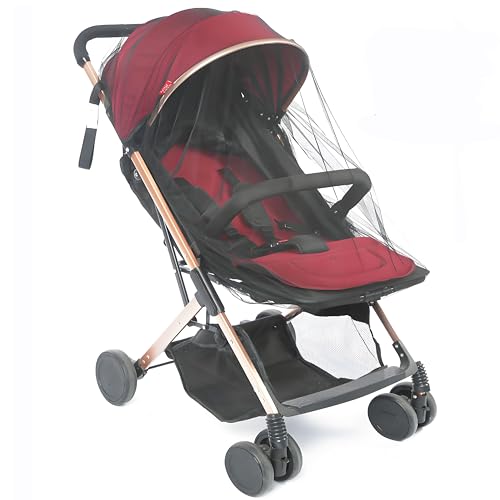 Universal Stroller Mosquito Net, Bug Net Cover for Stroller, Bassinets, Cradles, Playards, Pack N Plays and Portable Mini Crib, Durable Baby Insect Netting Infant Essential (1, Black)