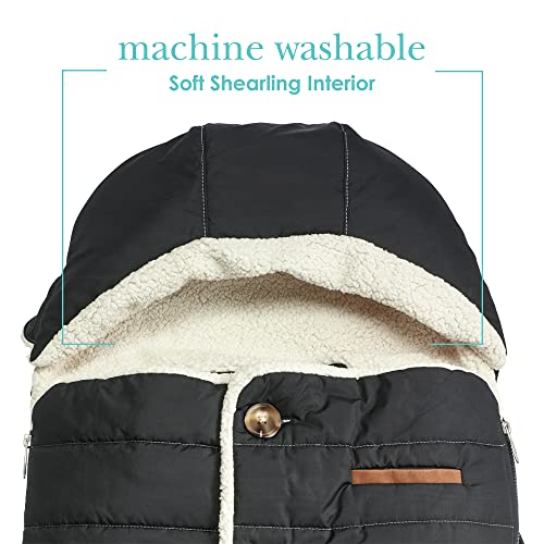 Jj Cole Bundle Me Winter Toddler Car Seat Cover And Bunting Bag — Urban — Black — Weather Resistant Baby Carrier Cover — Winter Baby Essentials #TOP5