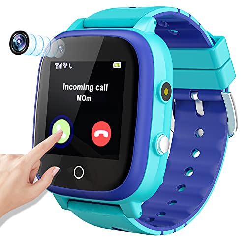 EURHOWING 4G Smartwatch für Kinder,Kinderuhr mit GPS und Anruf Funktion,Uhr Telefon für Mädchen Jungen Touchscreen mit Musik Player,Spiel,Kamera,Taschenlampen,Wecker,Smart Watch Telefonieren Geschenk Cover