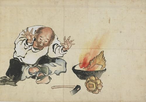 Tableau Hokusai Brûler une image bouddhiste 60x90cm pour décoration de bureau