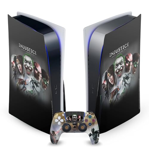 Skin Vinyle PS5 Disque Injustice Autocollant Manette DualSense Couverture Sticker Jeu