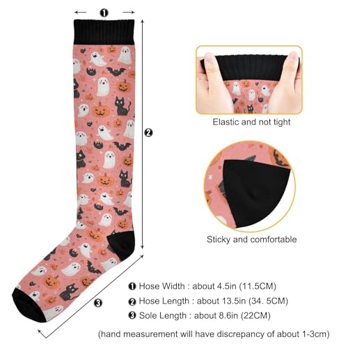 Girly Halloween Characters Compression Sock for Women Men Support Knee High Socks Running,Nurses,Travel3