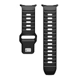 二色 スポーツ シリコンバンド Samsung Galaxy Watch Ultra 47mm(2025)対応、幅広・厚みアップ 通気性 ギャラクシーウォッチウルトラパンド、 Samsung Galaxy ウォッチ Ultra (2024) 47mm対応 、交換ベルト 防水 防汗 長さ調節可能 耐衝撃 柔らかい 快適 (ブラックグレー)