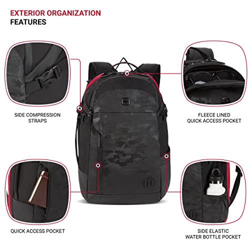Swissgear Hybrid Travel Laptop Backpack, Camo Noir, 18-Inch #TOP2