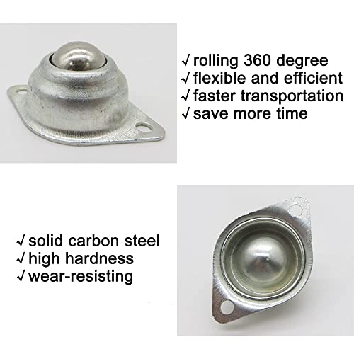 16 Pcs 5/8 Inch Roller Ball Transfer Bearings,Flange Mounted Round Ball Transfer Unit 360 Degree Rotation Universal Ball Casters For Conveyor,Roller Stand,Transmission #TOP2