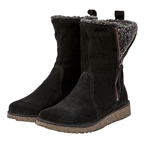El Naturalista Para Mujer. 256331010005_001 Botas De Piel N5633 Silk Suede Negro (39), Plano, Cremallera, Casual - 2