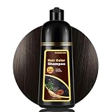 GURKOOYD Coffee Hair Dye Shampoo, Hair Color Shampoo, Long Lasting Brown Hair Dye, Shampoo Para Pintar el Cabello, Brown Hair Shampoo, Easy to Use, Works in Minutes, 16.90 Fl Oz