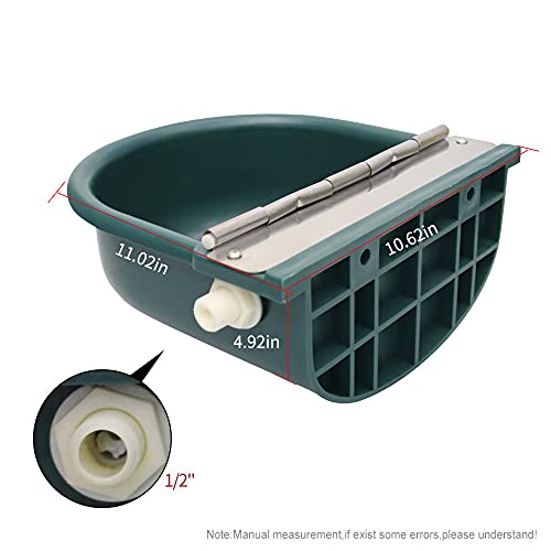 Automatic 1.2 Gallon Water Trough Cow Cattle Horse Water Bowls With Float Valvelivestock Tool Bowl For Cat Goat Sheep Dog Animal Drinking Equipment #TOP6